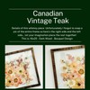 Volakk 16x20 Floating Frame Double Real Glass Real Teak Wood