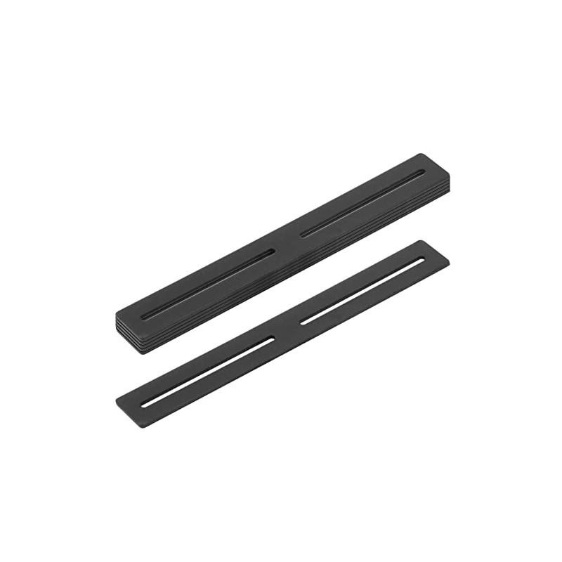 eoere 6 PCS 14-1/4" Black Flat Mending Plate, Slidable Straight