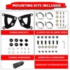 FATECIM Motorcycle 5.75" Headlight Fairing Cover with 15" Smoke Windshield