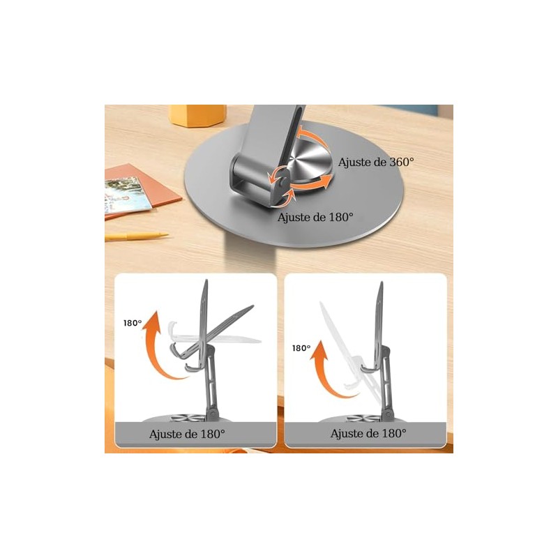 Soporte para Celular, Ajustable Base para Celular (Gris)