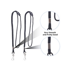 Ailuka Breakaway Lanyards with J-Hook - 100 Pack Bulk Safety Lanyards for ID Badge Holders, Black Lanyards with Swivel Hook for Office, Conference, Trade Show, Concerts, Work Events