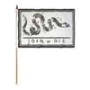 AES Join Or Die White 12"x18" Stick Flag (6)