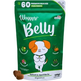 Waggys Belly, Suplemento Digestivo con Probióticos para Perros, 60 pzs
