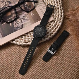 [ANNEFIT] Nylon Watch Band, Military Watch Replacement Band, Fabric 2 Line Nylon Strap, Quick Release, 20 mm, Nylon