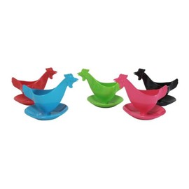 Chicken Egg Cups in Bright Colours Assorted Set of 5