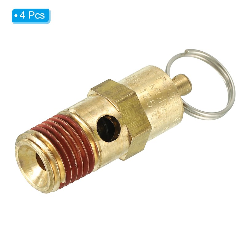 PATIKIL 1/4" Male NPT Safety Valve, 4 Pack Air Pressure
