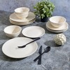 Gibson Elite Ramapo Solid Color Speckled Dinnerware Set - White,