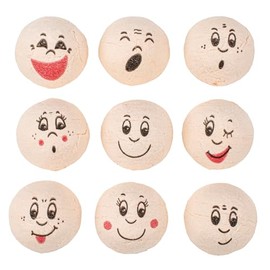 Cotton Balls with Face