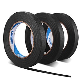 KIWIHUB Painter's Tape, 0.6 in x 60 yd (180 Yards Total), 3 Rolls - Black Painting & Masking Tape - Multi Surface Use - 14 Day Clean Release Trim Edge Finishing Tape