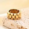 MYNENEY 10mm Men's Stainless Steel Solid Link Chain Rings Silver/Gold