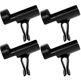 4 Pcs Bucket Rod Holder- Ice Fishing Rod Holder- Ice Fishing Pole Rod Racks for Almost Any Ice Rods on Your Bucket (Black)