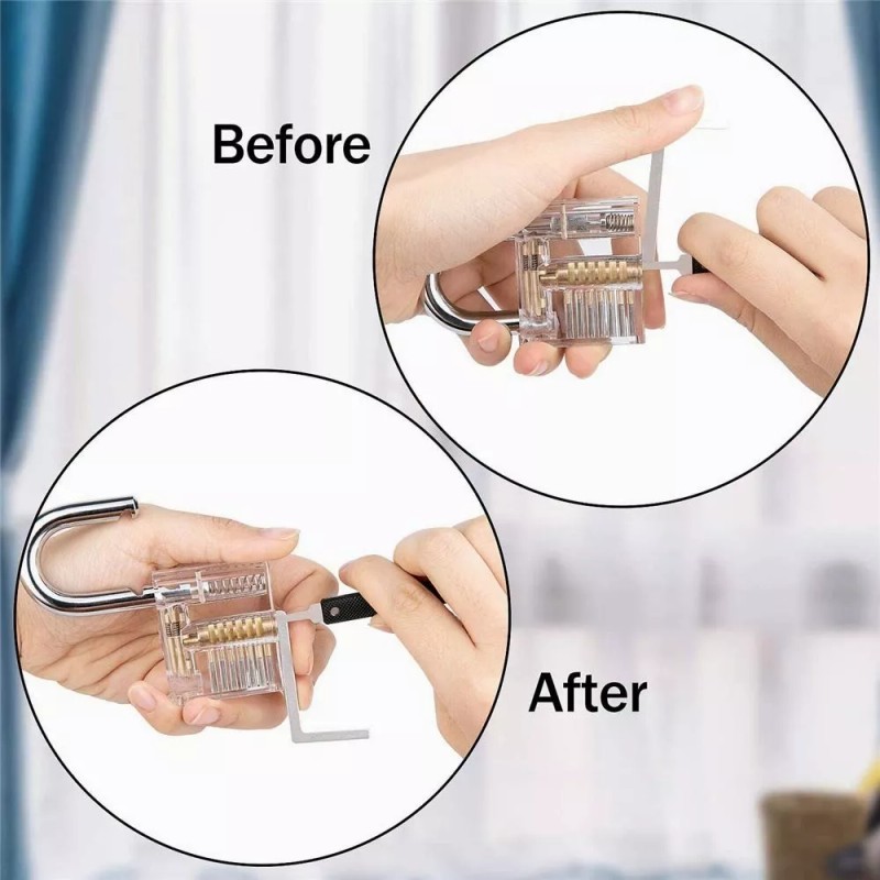 Burkey Kit De Ganzuas Profesionales 15 Pcs/candado/manual/linterna