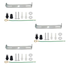 DC VOLTAGE Lighting Fixture Ceiling Plate Bracket Pendant Light Fitting Fixing Ceiling Lamp Cover Rose Plate Bracket with Accessories for Home Office Ceiling Lamp Silver (95mm) (95mm3pk)