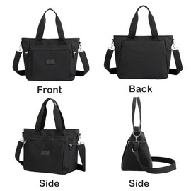 Trawila Women's Nylon Handbags Shoulder Bags, Women Tote Bag, Large Shoulder Tote Bag Handbag (Black)