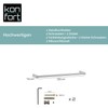 Kon-fort Home Towel Rail 30 cm for Drilling Bathroom Brushed