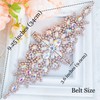 Pardecor Crystal Belt Wedding Rhinestone Applique Glitter Dress Belts Beaded