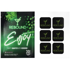 Rebound Hangover Patch Paquete de suministros de 30 días – Hecho en Estados Unidos (30 parches) – vegano orgánico, azúcar, látex, sin gluten