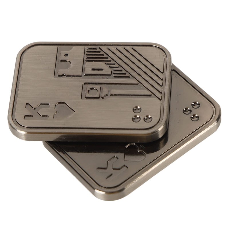 Metal Push Slider Toy, Pocket Sized Fidget Toy for Anxiety,