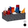 Relaxdays Storage Basket with Compartments, Cosmetic Storage in the Bathroom,