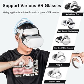 Headband for Meta Quest 3/2/Pro, Comfort VR Headset Elite Band for Quest 3, Headband Accessories for Meta Quest 3, Adjustable, Lightweight as Replacement