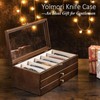 Yoimori Knife Display Case for15-22 Knives, 3-Layer Pocket Knife Case