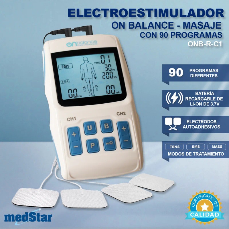 Electroestimulador On Balance Masaje 90 Programas Medstar