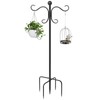 AOMGD 76 Inch Adjustable Double Shepherds Hooks for Outdoor Heavy