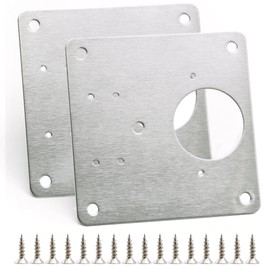 Hinge Mounting Plate, Cabinet Hinge Repair Plate with Hole, Concealed Kitchen Cupboard Door Hinge Repair Brackets for Wood Furniture(2 PCS)