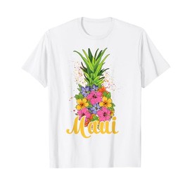 Maui Hawaiian-Shirt Kid Girl Women Hawaii Hibiscus Pineapple T-Shirt