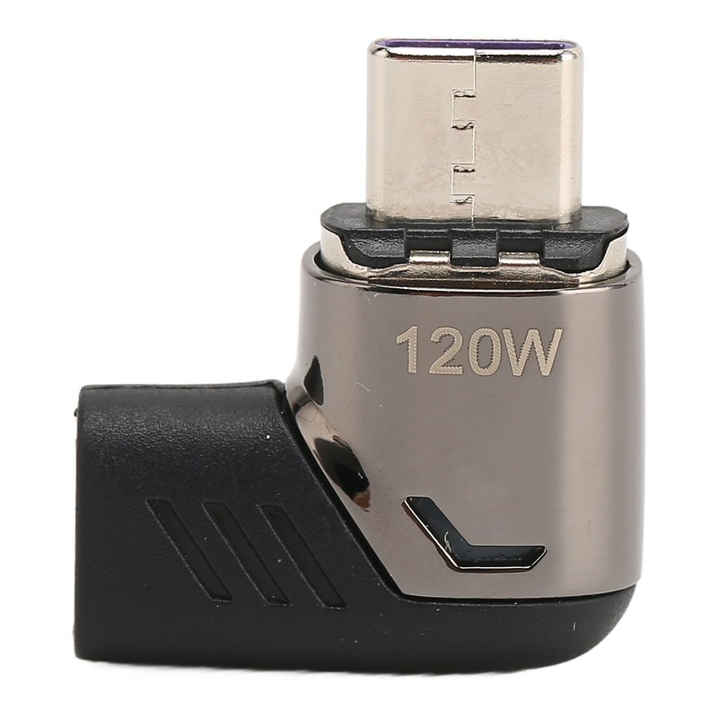 USB C Magnetic Adapter Right Angle with Light PD 120W