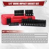 MIXPOWER 50 Pieces 1/4" Dr. Impact Socket Set, CR-V, 6