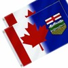 Alberta Canada Combo Small Flag,12×18 Inch Two Layer Fabric Small