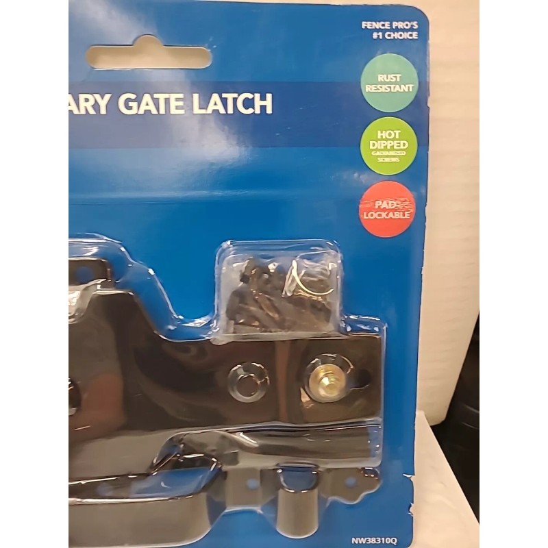 Nationwide Industries Contemporary Gate Latch w 9" Handle Black Finish