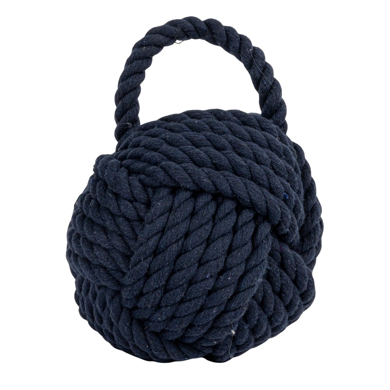 Blue Rope Knot Cotton Door Stop
