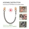 Masterwarehouse DN8 Flexible Braided Tap Hose 150mm Length, Both 1/2"