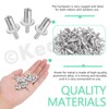 Keadic 100Pcs M5 x 9mm Aluminum Core Rivets with Round