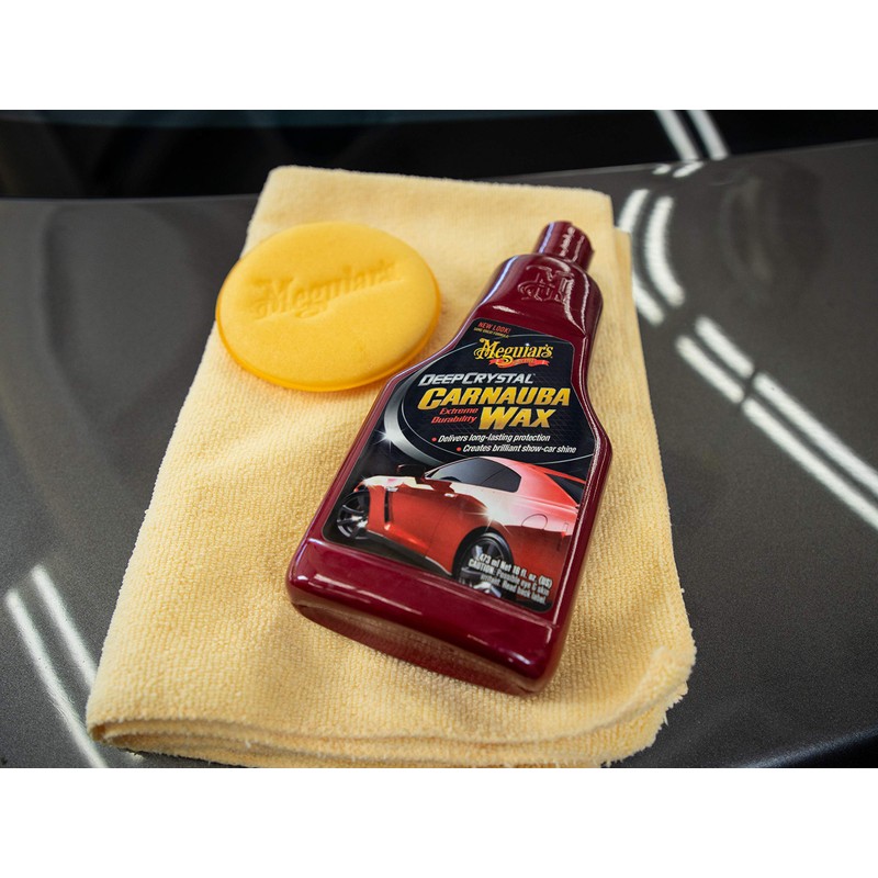 Meguiar's Deep Crystal Carnauba Wax, High-Grade Carnauba Liquid Car Wax