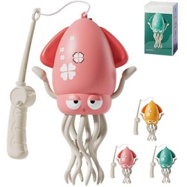 Electric Dancing Octopus Toy, 2025 New Crawling Dancing Automatic Obstacle Avoidance Octopus Sensor Toy，Crawling Tummy Time Toys for Kids，with Lights & Music (Pink)