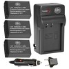 BM 3-Pack of LP-E17 Batteries and Charger for Canon EOS
