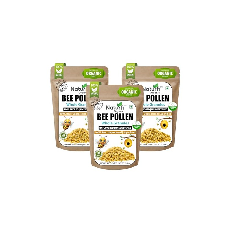 USDA Organic - Bee Pollen Granules | 1000mg Dosage |