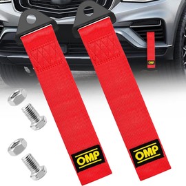 Benaton Pack of 2 Tow Ropes for Racing Cars, Nylon Trailer Tow Ropes, Bumpers, Tow Ropes, Tow Strap, Hook Rope, Motorsport, Rally Racing, Carry 2 Tonnes Weight (Red)