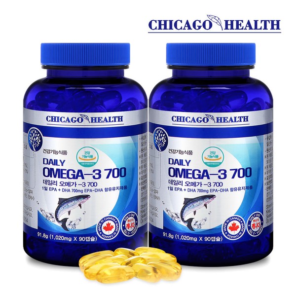 Chicago Health [On Sale] Natural 365 Canada Daily Omega 3 700 (2 bottles - 6 months supply) / 시카고헬스 [온세일]내츄럴365 캐나다 데일리 오메가3 700 (2병-6개월분)