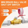 GASHER 3PCS 1/4 Inch Brass Mini Ball Valve, Shut Off