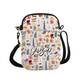 G2TUP Dubai Lover Gift Dubai Design Crossbody Bag Desert City Vacation Trip Travel Bag UAE Symbols Gift