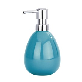 WENKO Polaris Soap Dispenser, 9.5 x 9 x 16.2 cm, Petrol