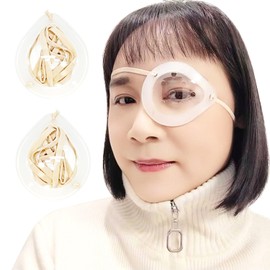 AMZVIO Ventilated Plastic Eye Patch 2 Pack 9 Hole Clear Eye Shield Hard Breathable Eye Covers for Sleeping,Eye Protection for Cataract Surgery,with Strap&Silicone Edge