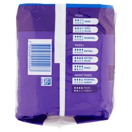 Tena Lady Maxi Night for Medium Bladder Weakness, Pack of 6, 2 Packs (2 x 6 Pieces)