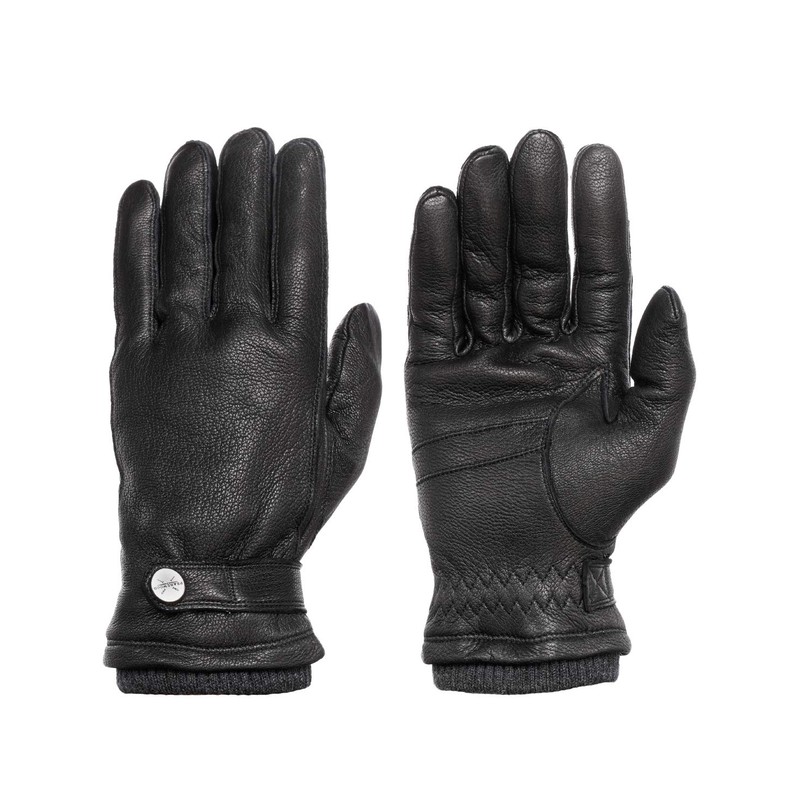 PEARLWOOD Freddie Men's Goat Leather Gloves, Black (200)