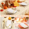 Janlaugh 100 Pcs Fall Linen Guest Napkins Autumn Pumpkin Maple