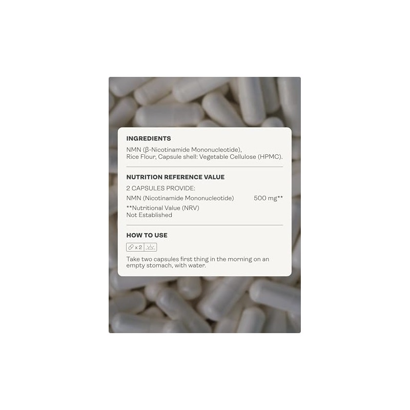 Youth & Earth NMN NAD+ Supplement, 250 mg, 60 Capsules